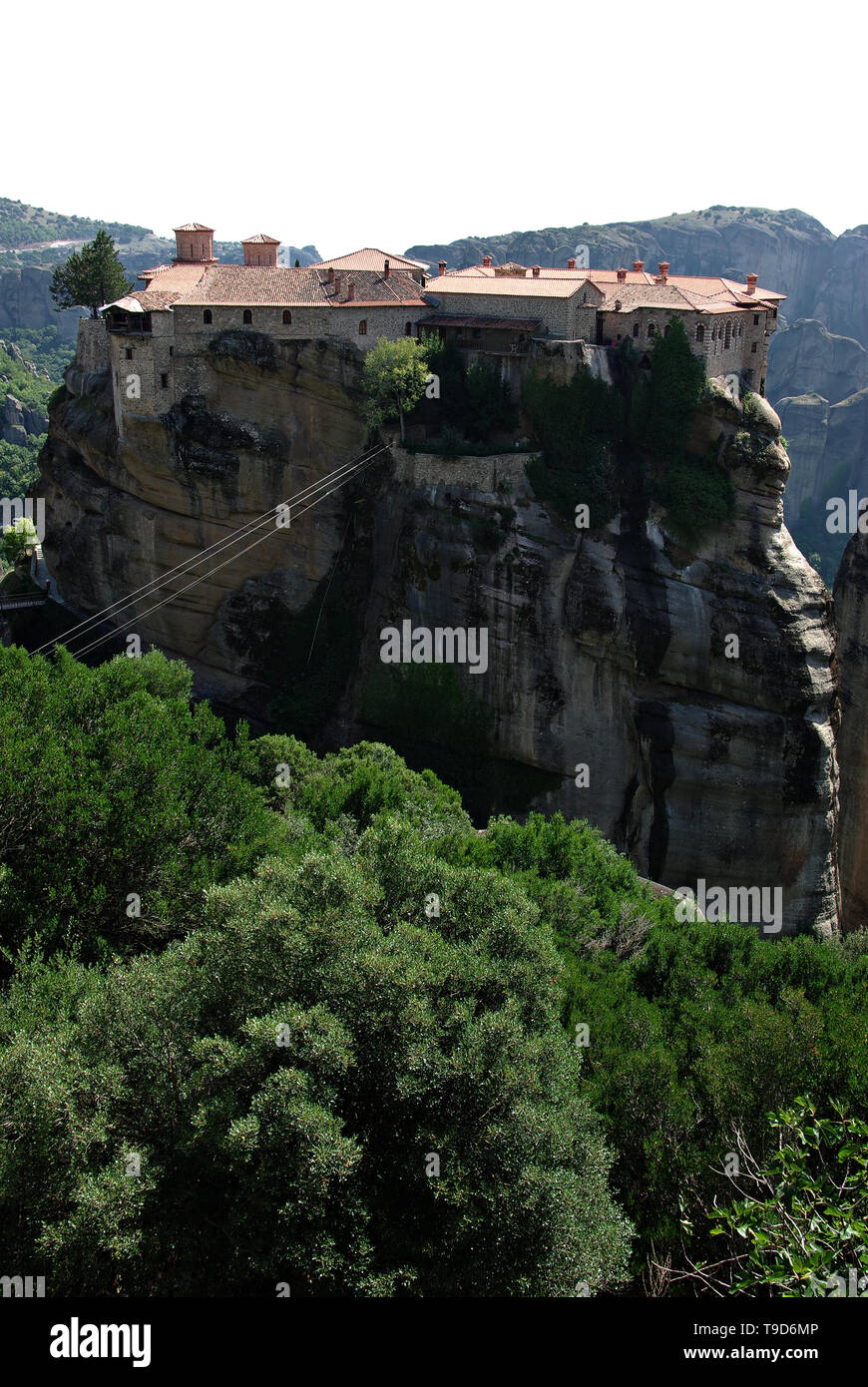 Le monastère de Varlaam est le deuxième plus grand monastère de Meteora. Il est situé en face du grand monastère météorologiques et elle a été fondée en Banque D'Images
