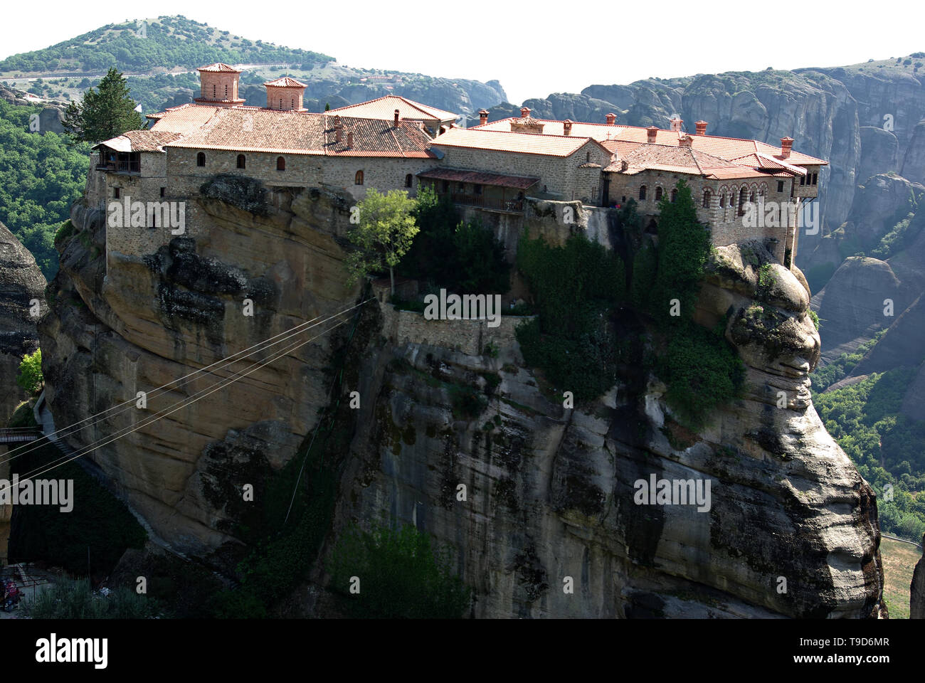 Le monastère de Varlaam est le deuxième plus grand monastère de Meteora. Il est situé en face du grand monastère météorologiques et elle a été fondée en Banque D'Images