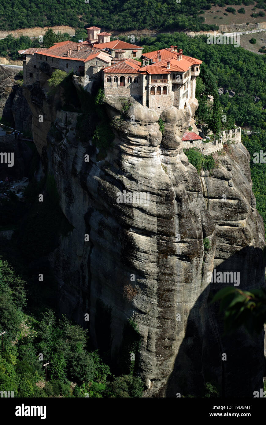 Le monastère de Varlaam est le deuxième plus grand monastère de Meteora. Il est situé en face du grand monastère météorologiques et elle a été fondée en Banque D'Images