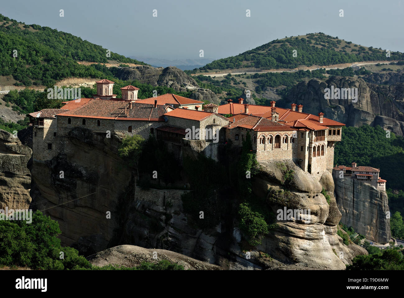 Le monastère de Varlaam est le deuxième plus grand monastère de Meteora. Il est situé en face du grand monastère météorologiques et elle a été fondée en Banque D'Images