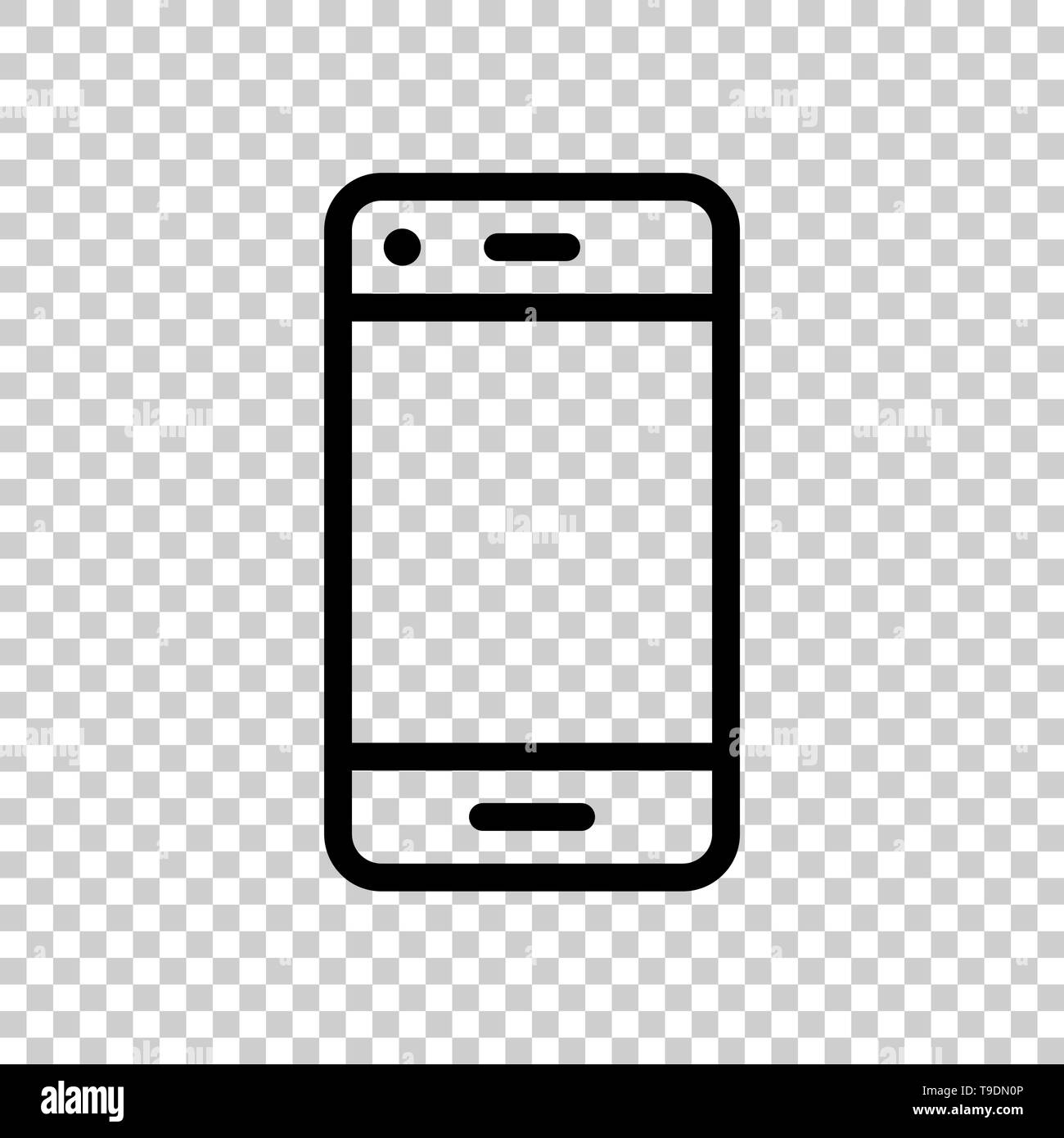 Dans l'icône de connexion périphérique téléphone style transparent. Illustration vecteur de Smartphone sur fond isolé. Téléphone concept d'entreprise. Illustration de Vecteur