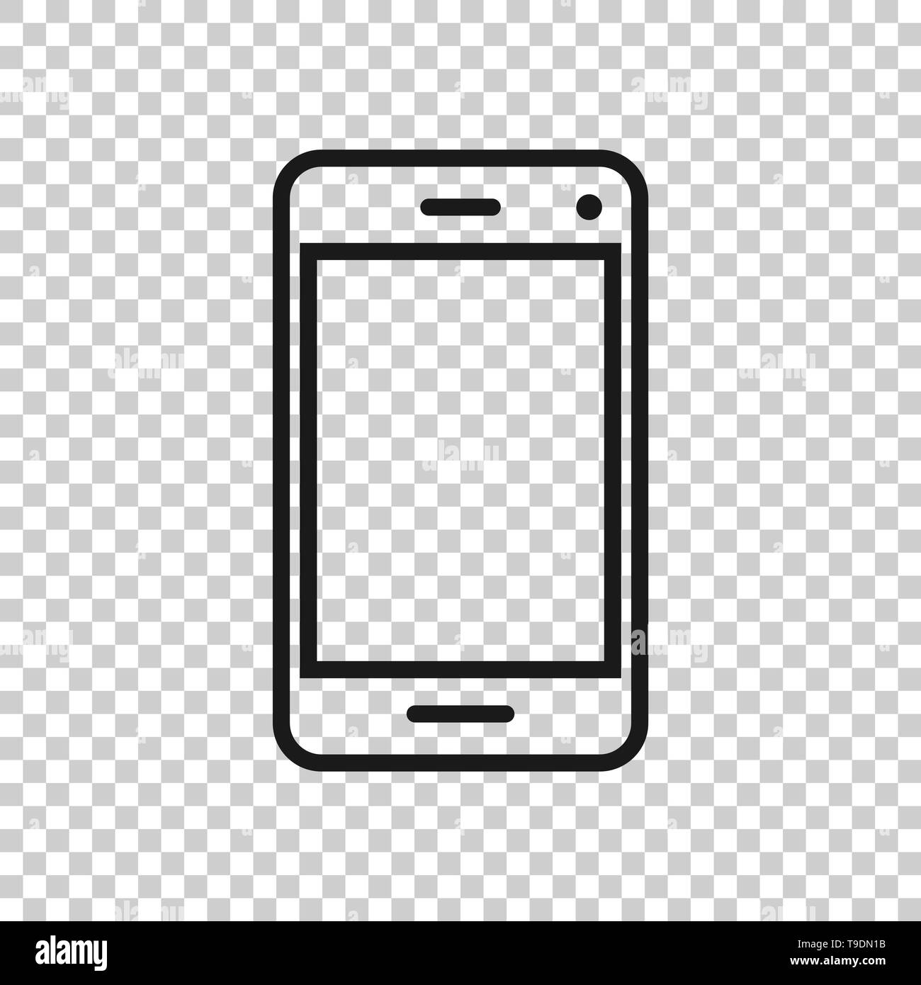 Dans l'icône de connexion périphérique téléphone style transparent. Illustration vecteur de Smartphone sur fond isolé. Téléphone concept d'entreprise. Illustration de Vecteur