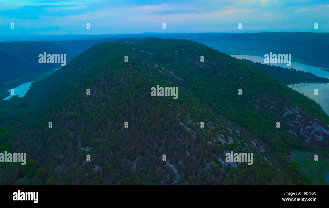 Vue d'ensemble de la Croatie, de l'Europe ; la belle nature de l'île de Mljet en Croatie Banque D'Images