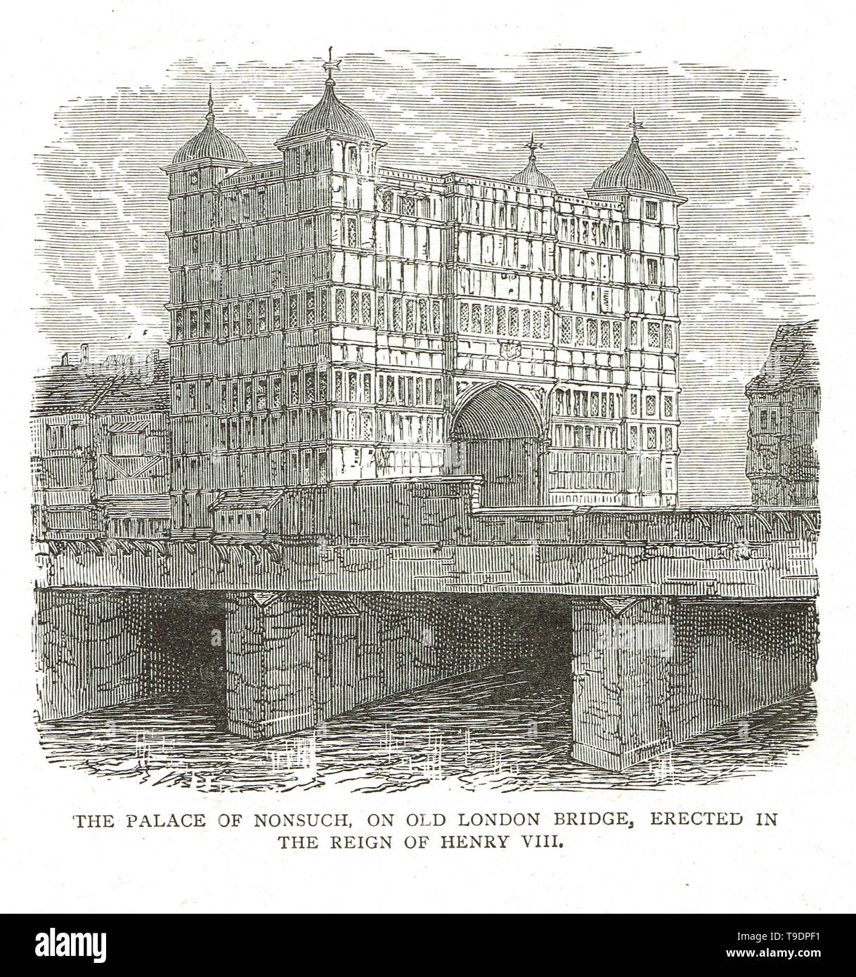 Maison Nonsuch, sur l'ancien pont de Londres, Londres, Angleterre Banque D'Images