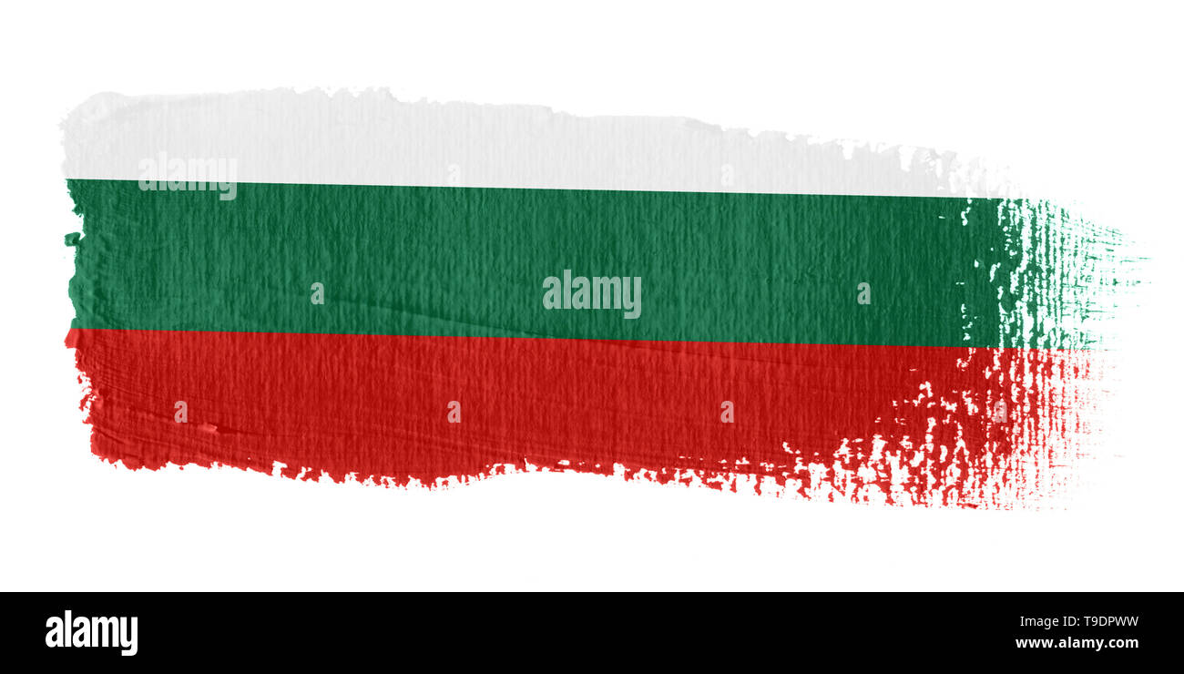 Drapeau de pinceau, Bulgarie Banque D'Images