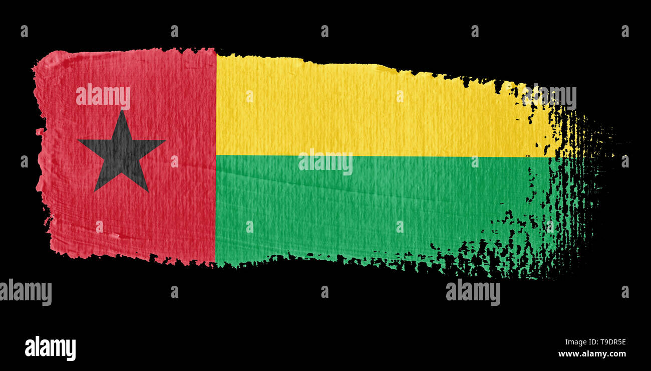 Drapeau de pinceau Guinée-bissau Banque D'Images