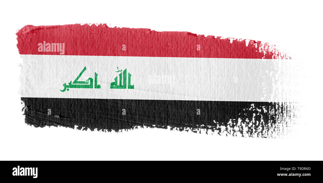 Drapeau de pinceau l'Iraq Banque D'Images