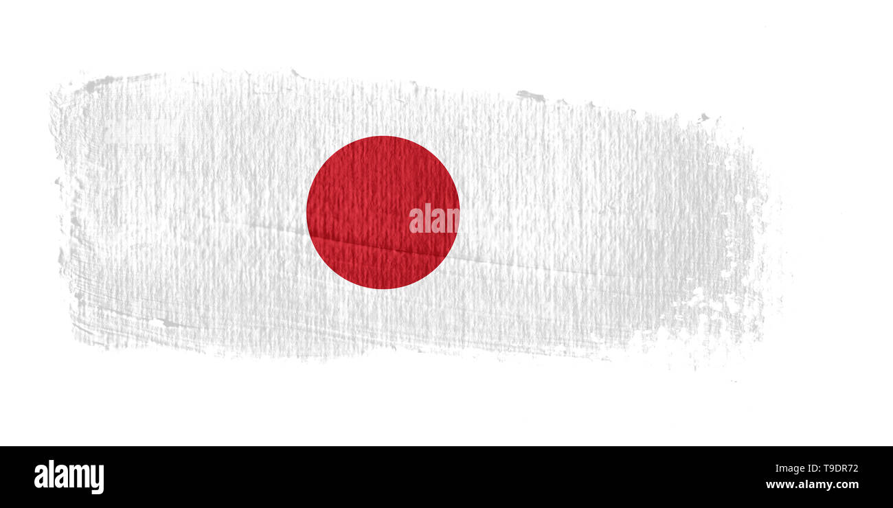 Drapeau de pinceau, Japon Banque D'Images