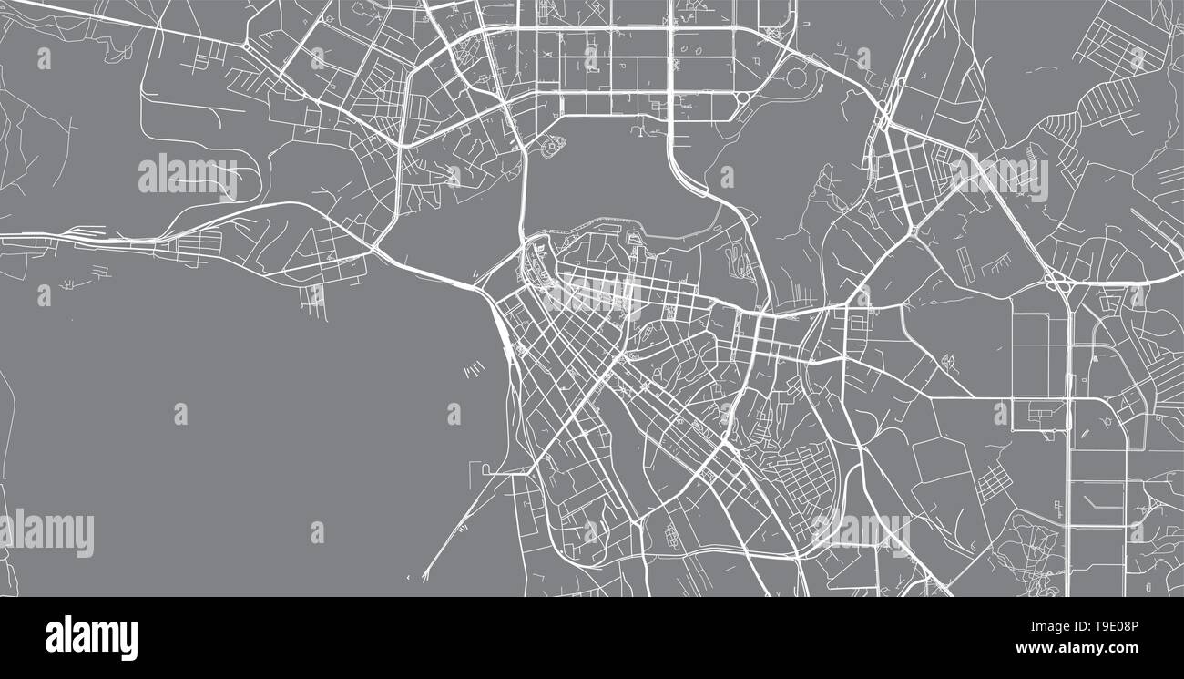La carte de la ville de vecteur urbain, la Russie Antuérpia Illustration de Vecteur