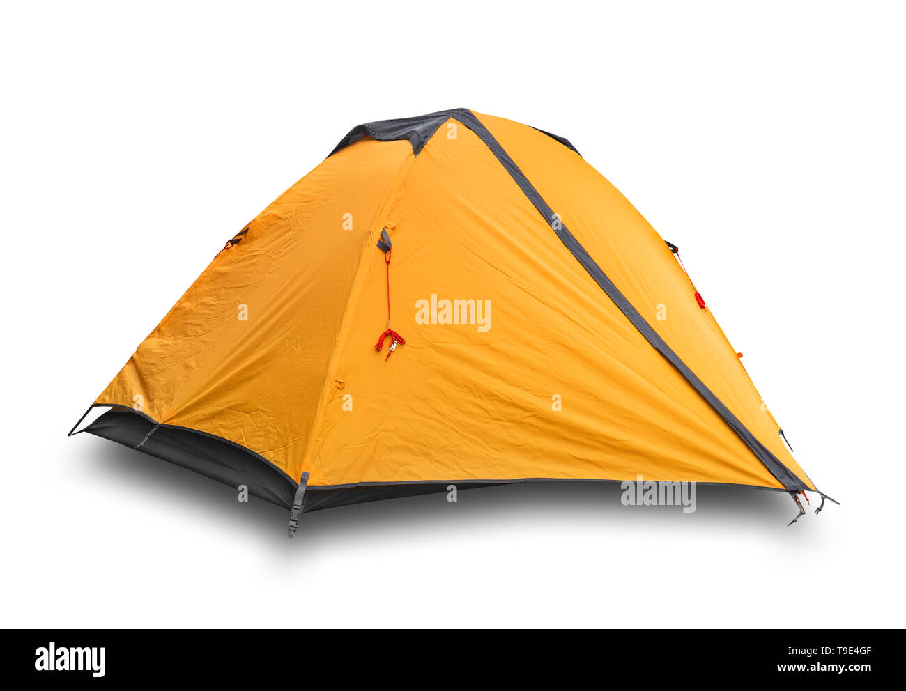 Une tente tourisme fermé Orange Banque D'Images