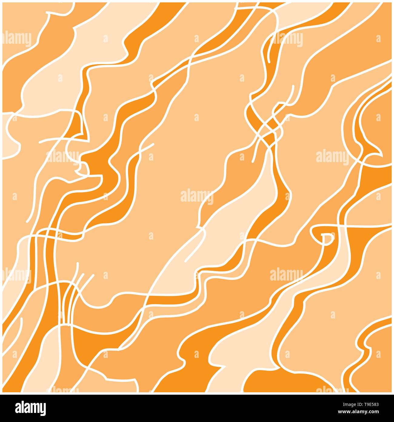 Abstract Orange de décoration moderne, structure chemin arrière-plan. Illustration de Vecteur