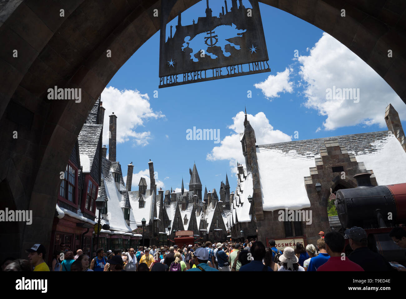 Orlando, Floride USA, parc à thème Universal Studios, entrée à Hogsmeade, Harry Potter Banque D'Images