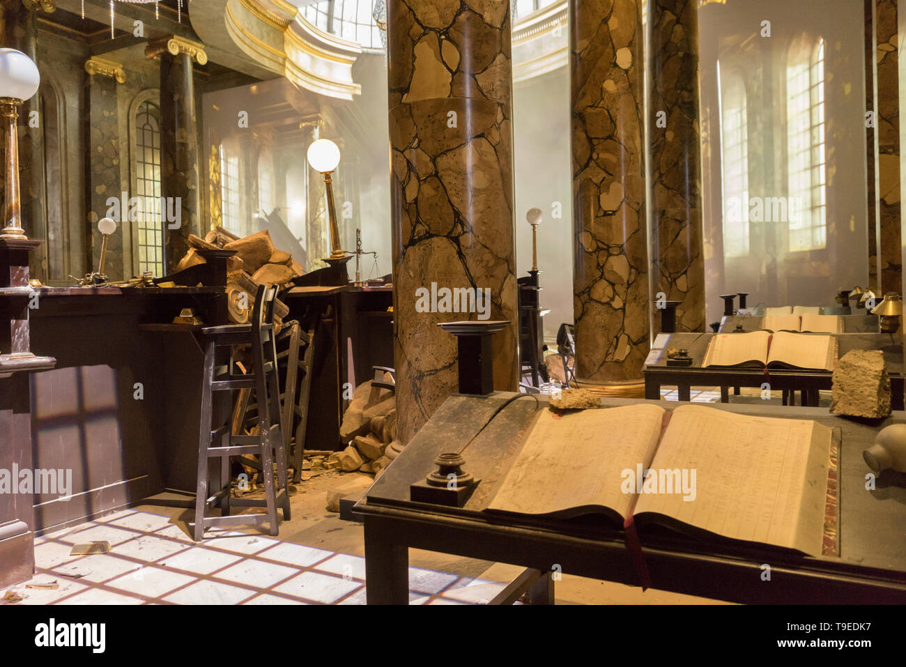 À l'intérieur de la banque Gringotts à la Warner Bros Studio Tour 'La réalisation d'Harry Potter', Londres, Leavesden Banque D'Images