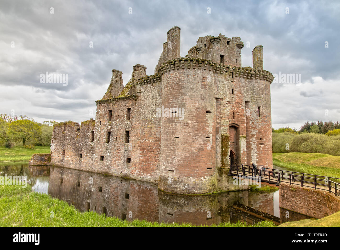 Château de Caerlaverock à Dumfries and Galloway Council en Ecosse Banque D'Images
