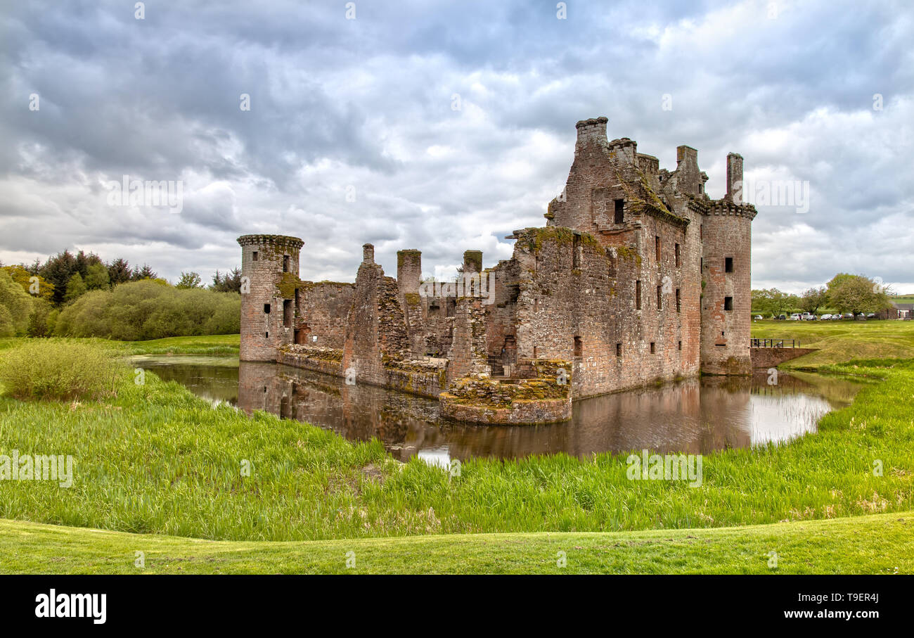 Château de Caerlaverock à Dumfries and Galloway Council en Ecosse Banque D'Images