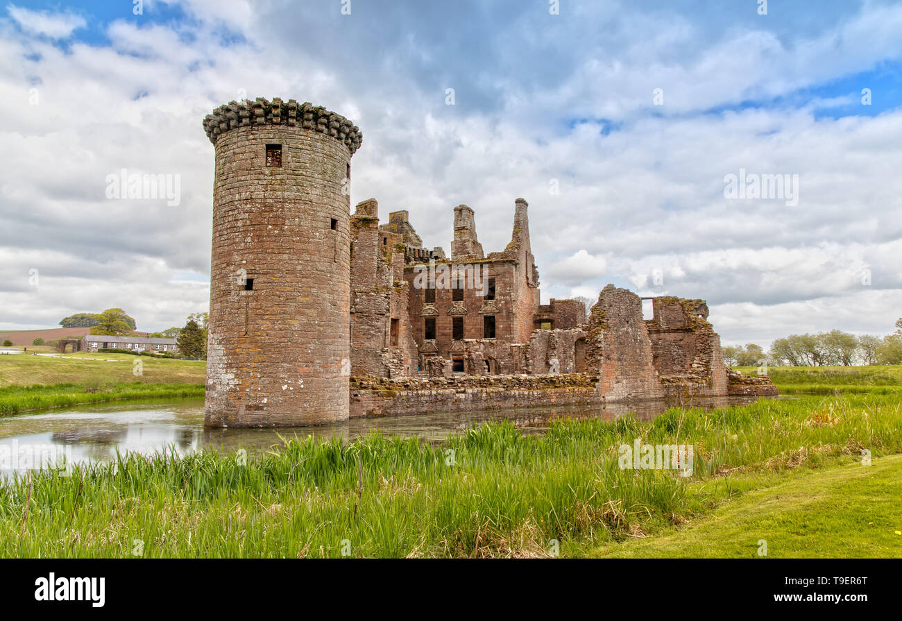 Château de Caerlaverock à Dumfries and Galloway Council en Ecosse Banque D'Images
