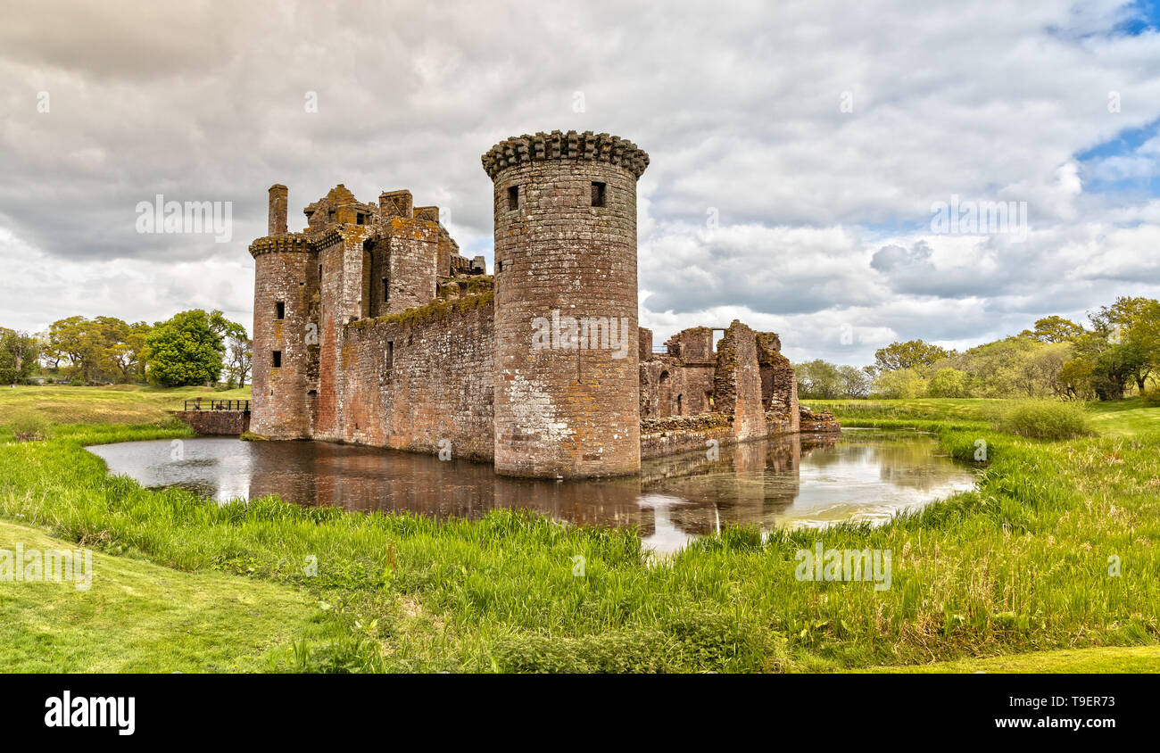 Château de Caerlaverock à Dumfries and Galloway Council en Ecosse Banque D'Images