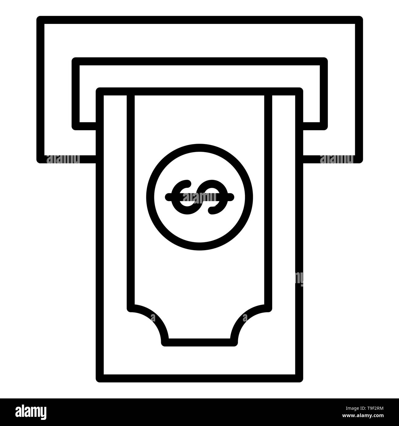 L'icône de banque, Vector illustration, les contours Banque D'Images