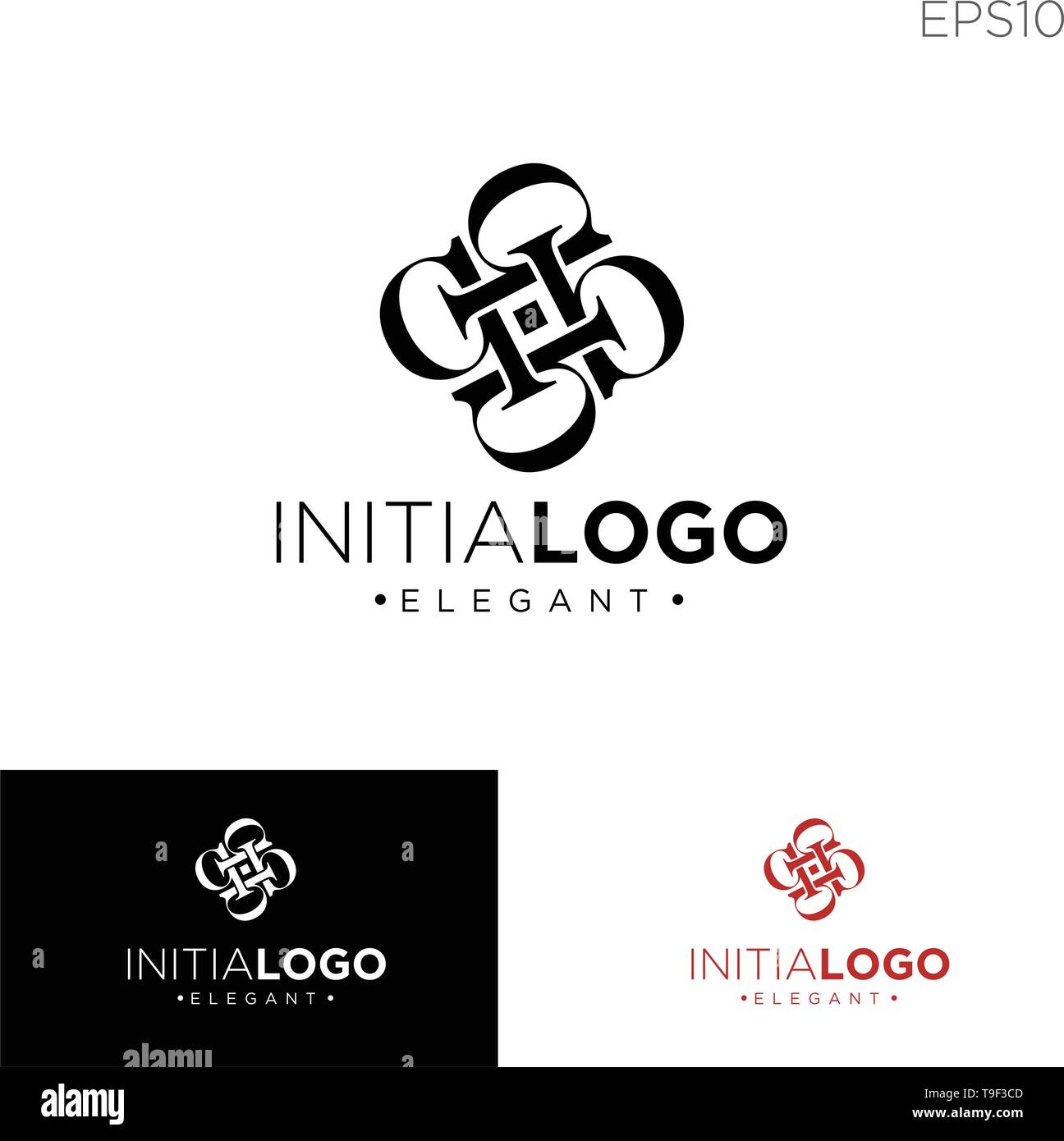 Initiale monogramme p, pp, p modèle logo couleur noir - vector illustration vectorielle Illustration de Vecteur