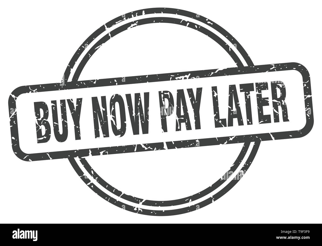 Achetez maintenant, payez plus tard vintage stamp. Achetez maintenant, payez plus tard signer Illustration de Vecteur