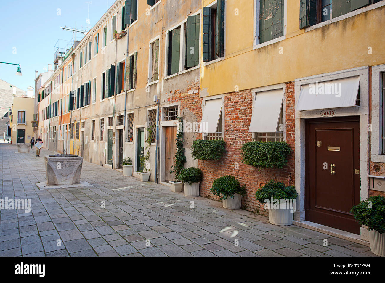 Dans les rues de Venise, Italie. Banque D'Images