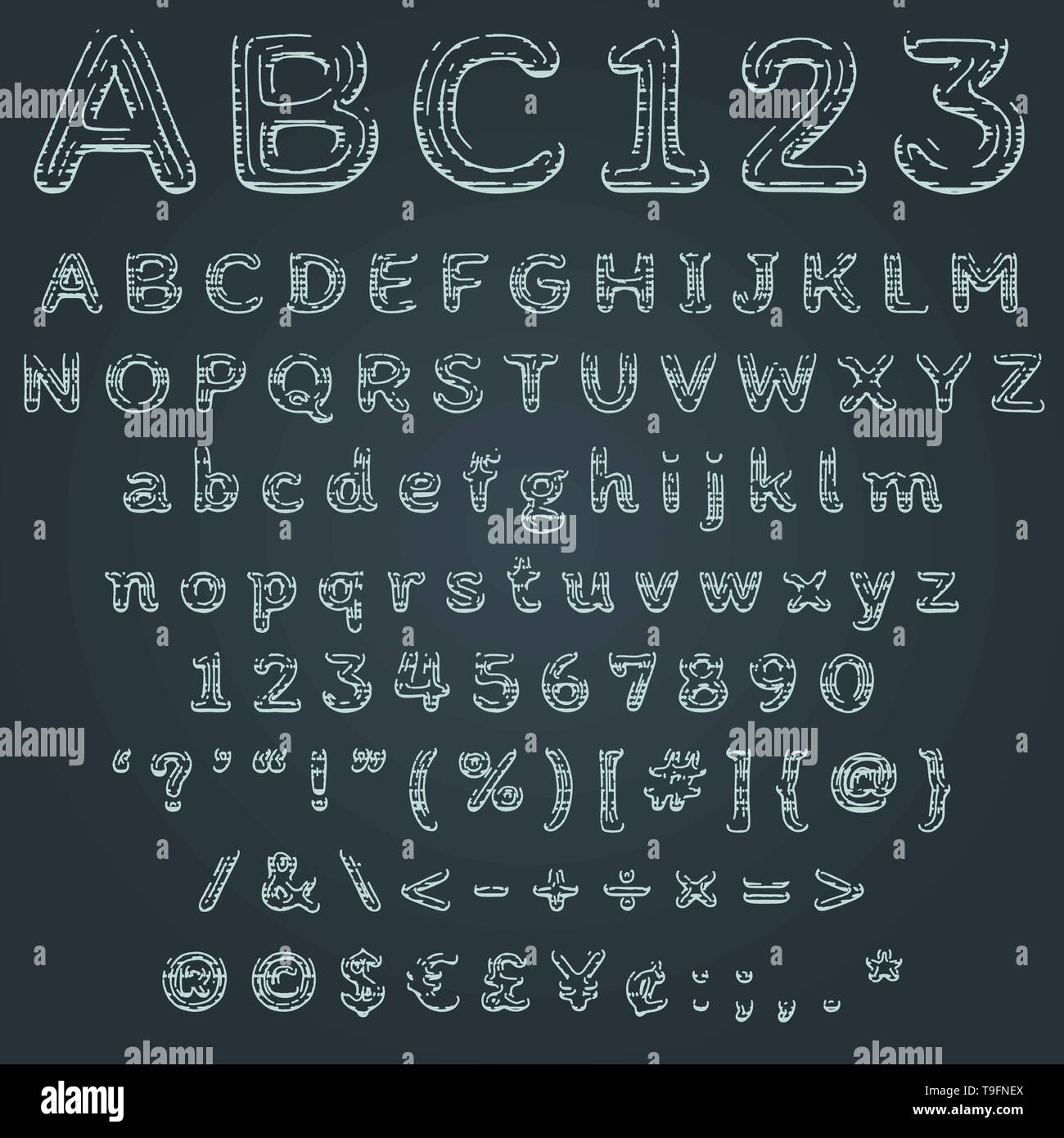 Hologram vector font rougeoyante pour cyber style futuriste avec des lettres latines illustration glitch Illustration de Vecteur