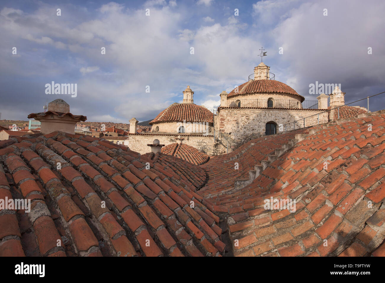 Vue sur le toit de l'Église et couvent de San Francisco, Potosí, Bolivie Banque D'Images