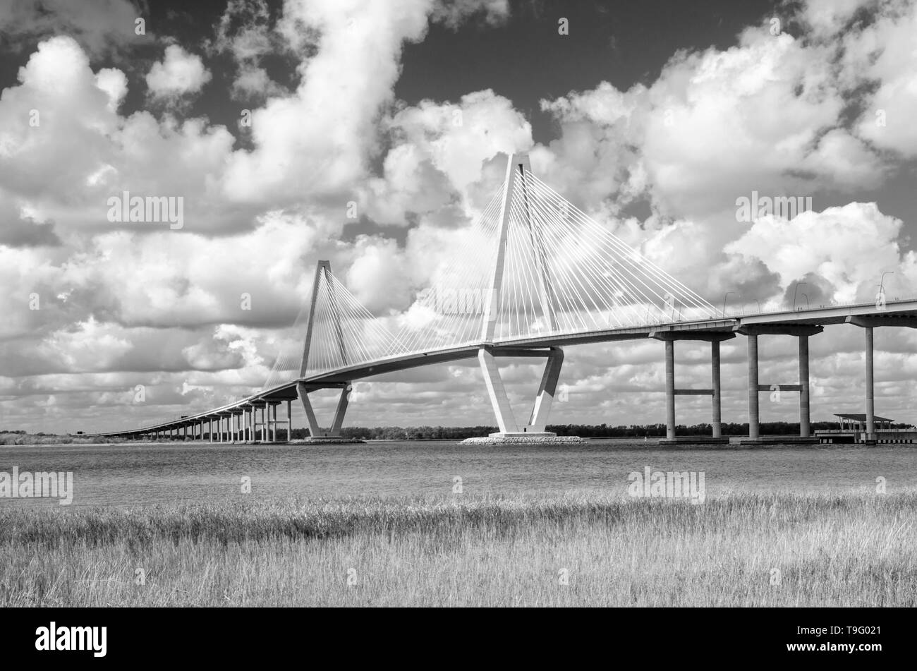 Cooper River Bridge, Charleston, Caroline du Sud Banque D'Images