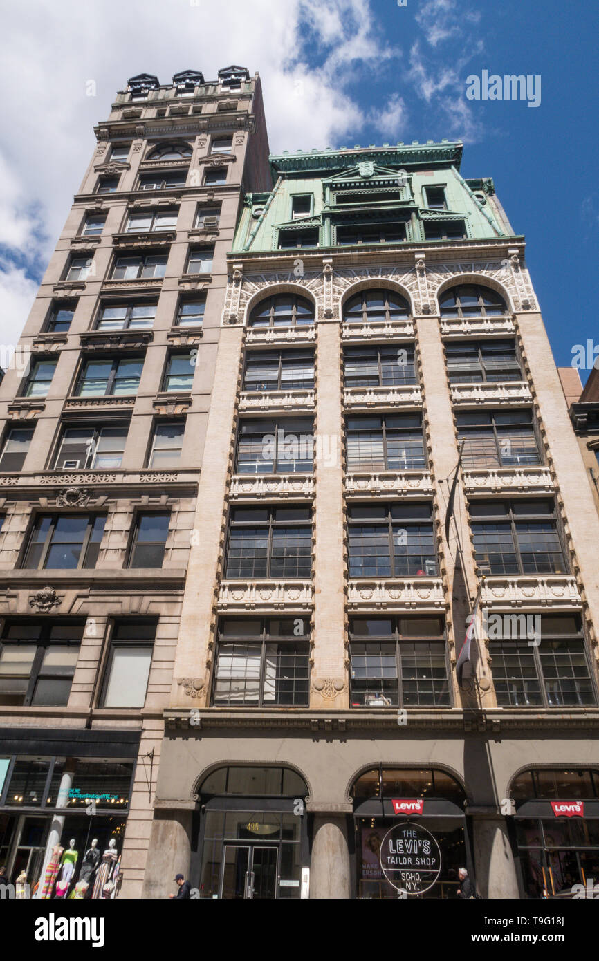 Broadway à SoHo est un quartier historique, NYC, USA Banque D'Images