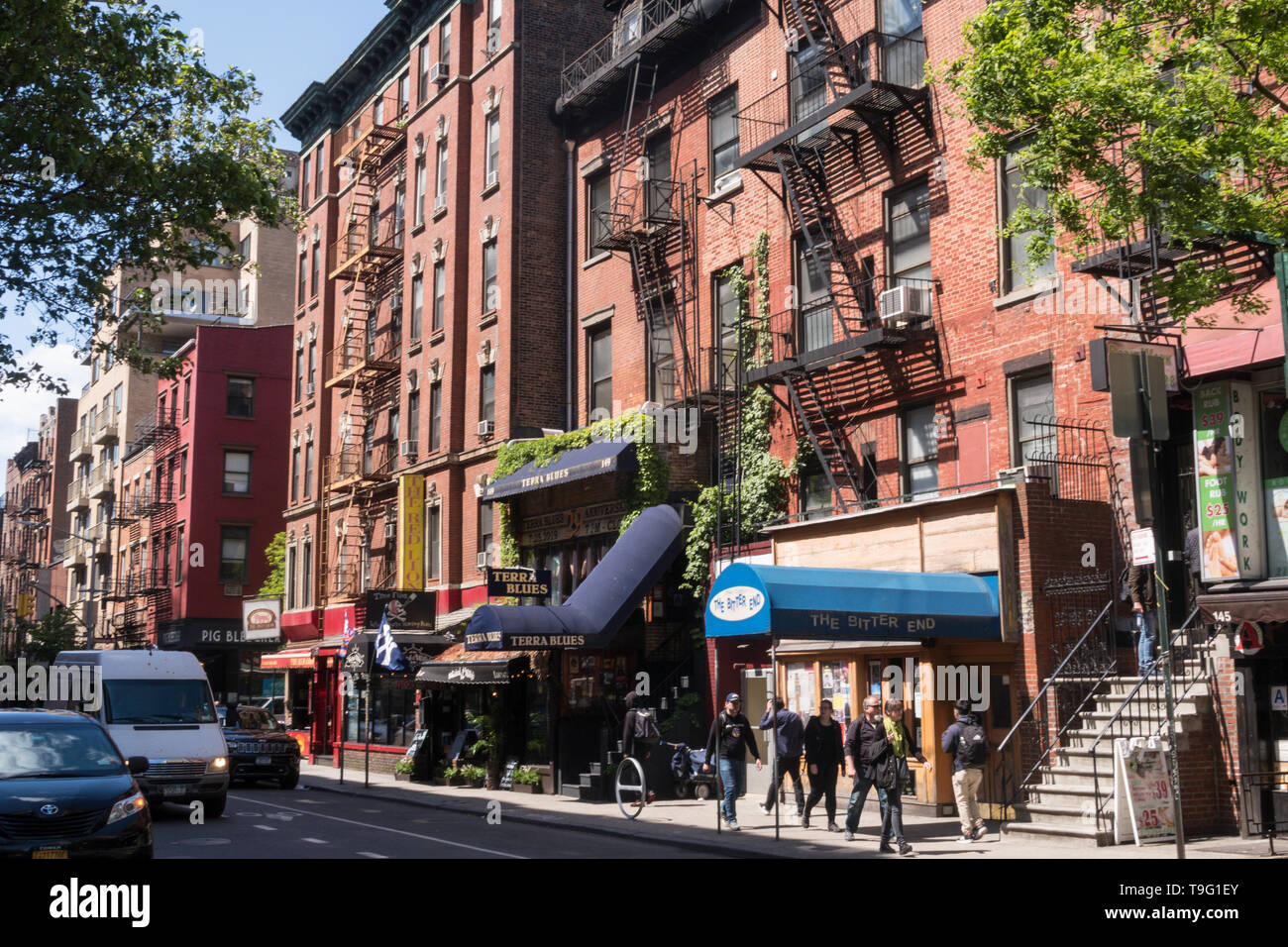 La Bleecker Street, Greenwich Village, NEW YORK Banque D'Images