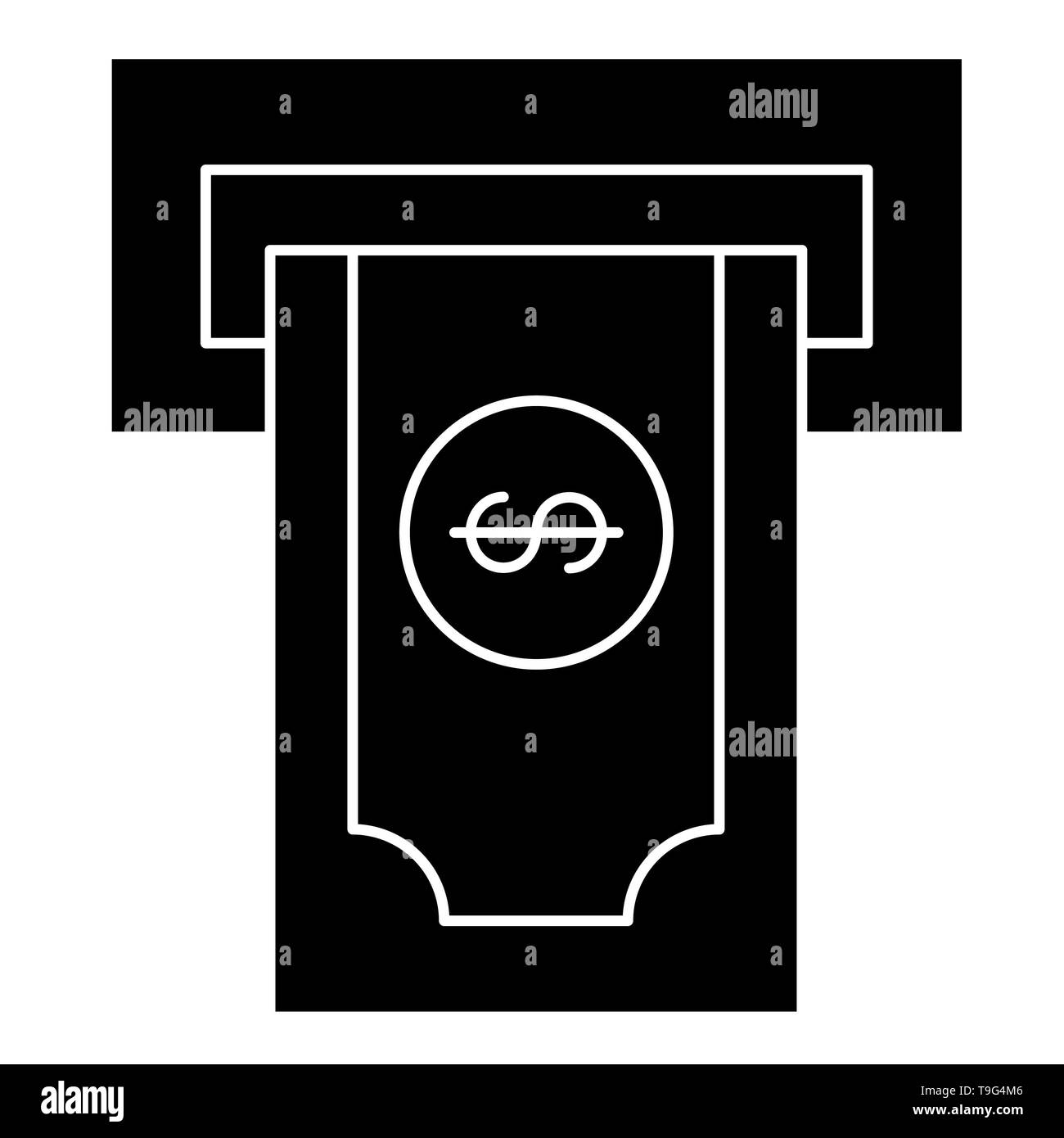 L'icône de banque, Vector illustration, les contours Banque D'Images