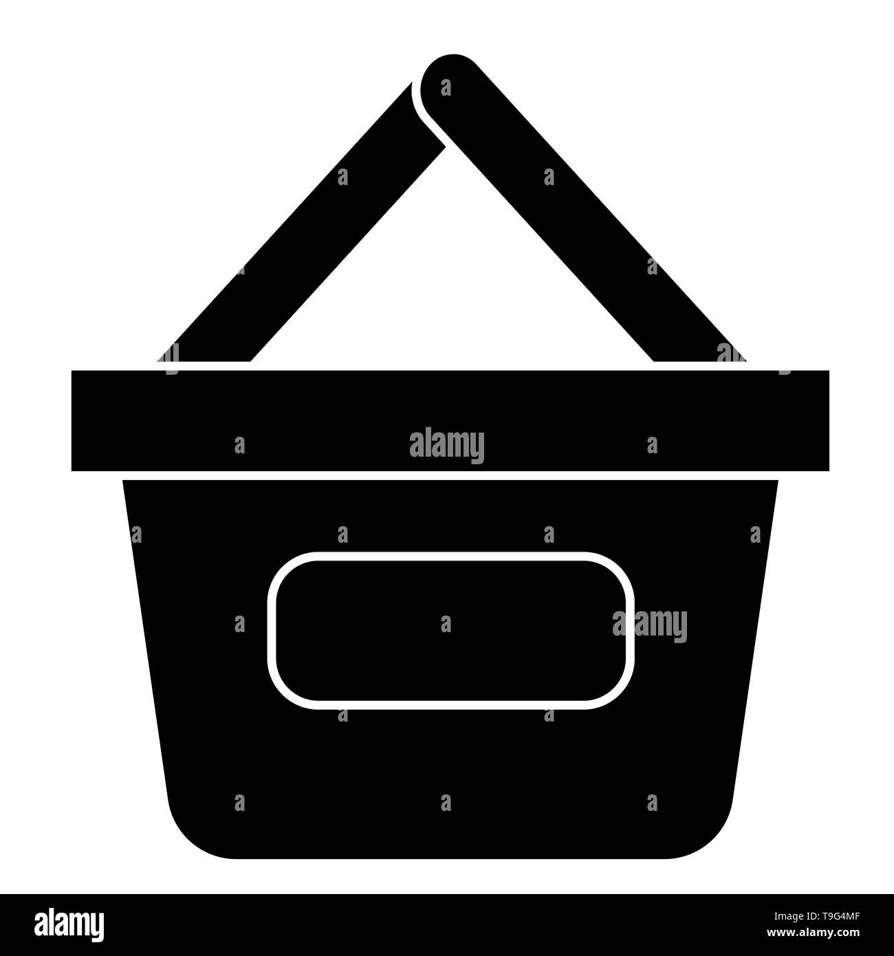 Icône du panier, Vector illustration, les contours Banque D'Images