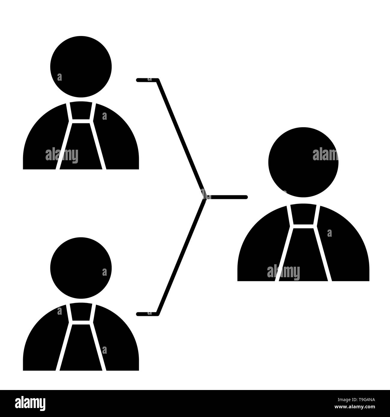 L'icône de lien, Vecteur illustration, les contours Banque D'Images