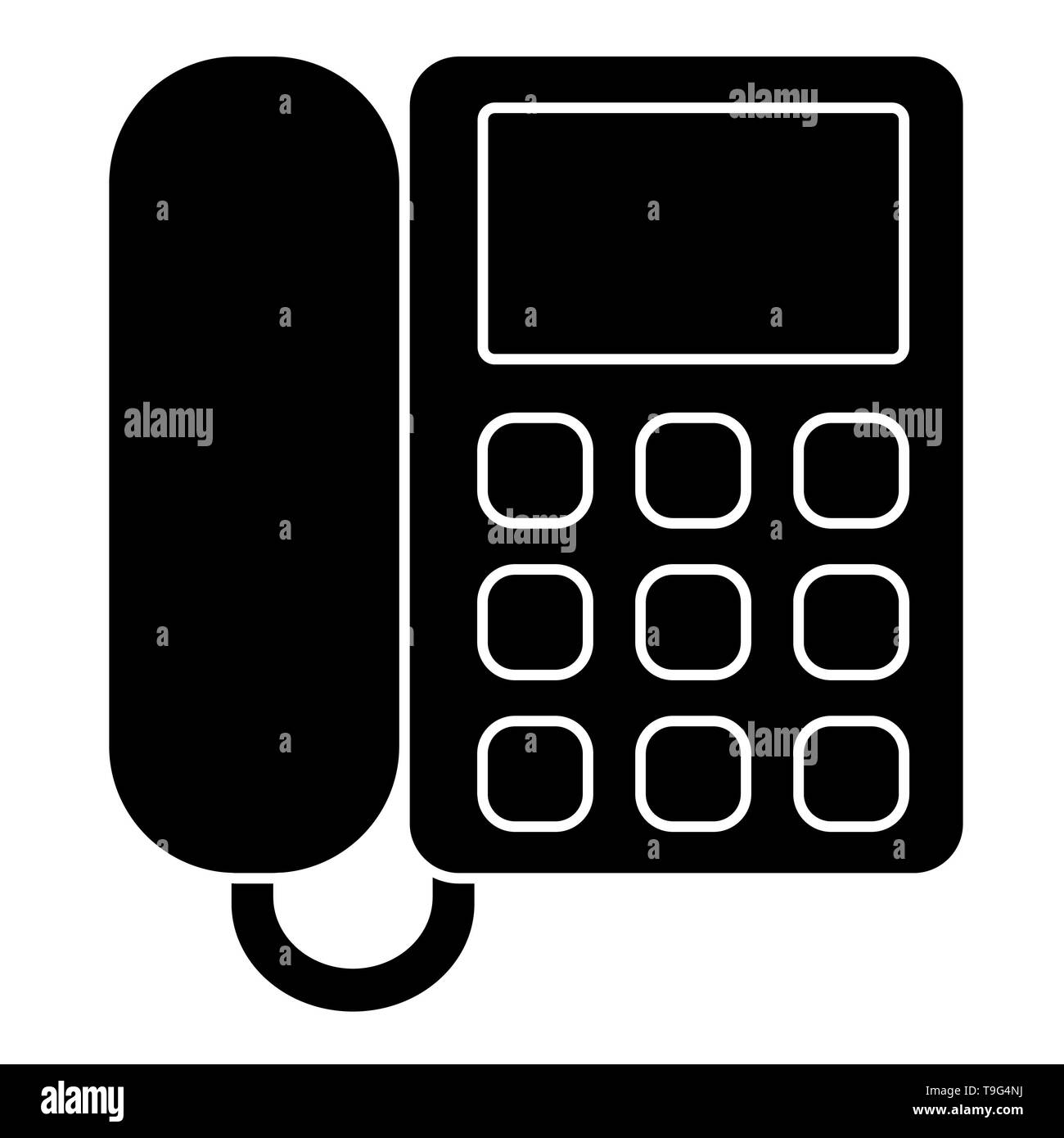 L'icône de téléphone, Vector illustration, les contours Banque D'Images