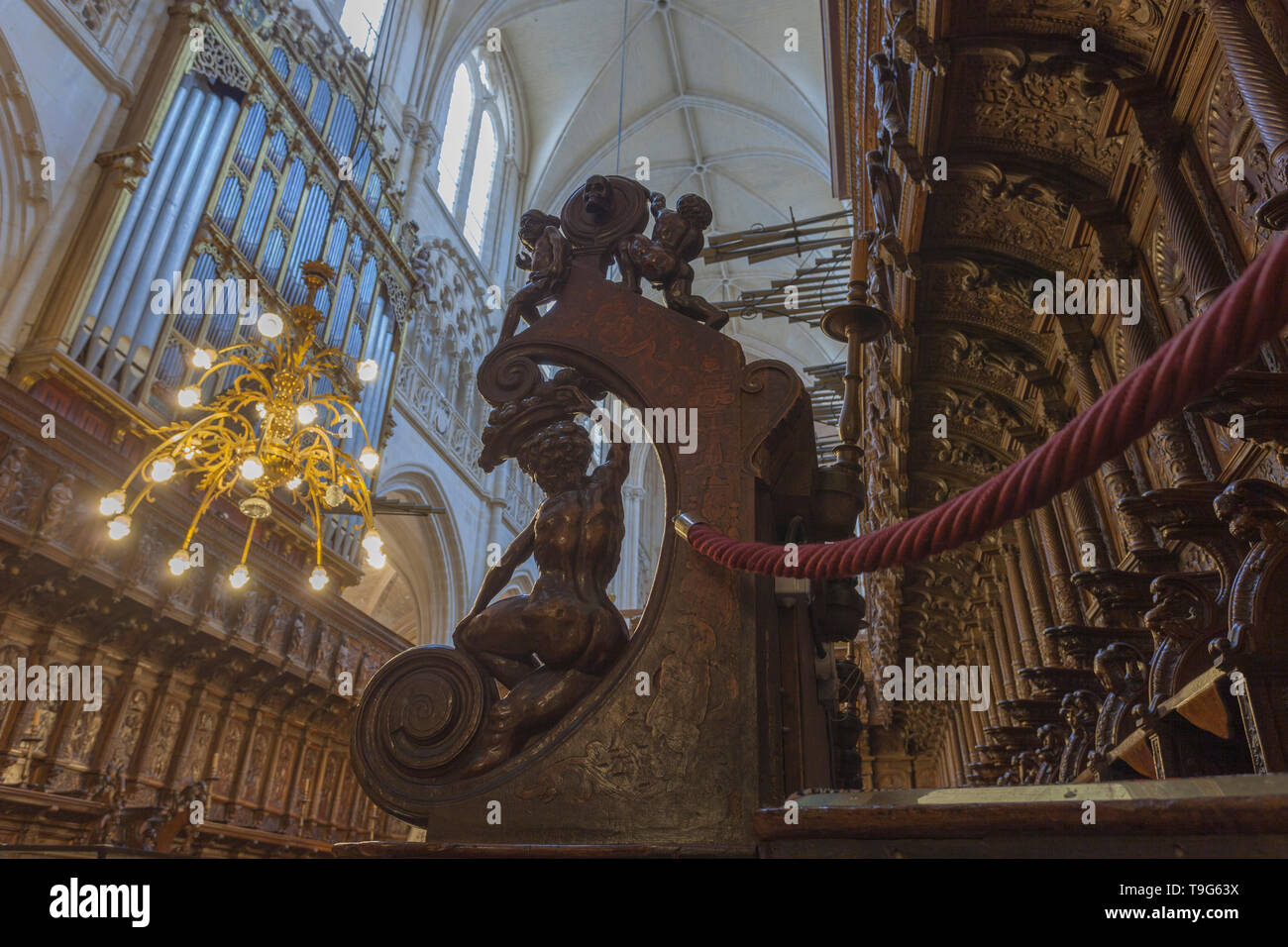 Intérieur de la célèbre cathédrale de Burgos, Castilla y Leon, Espagne Banque D'Images