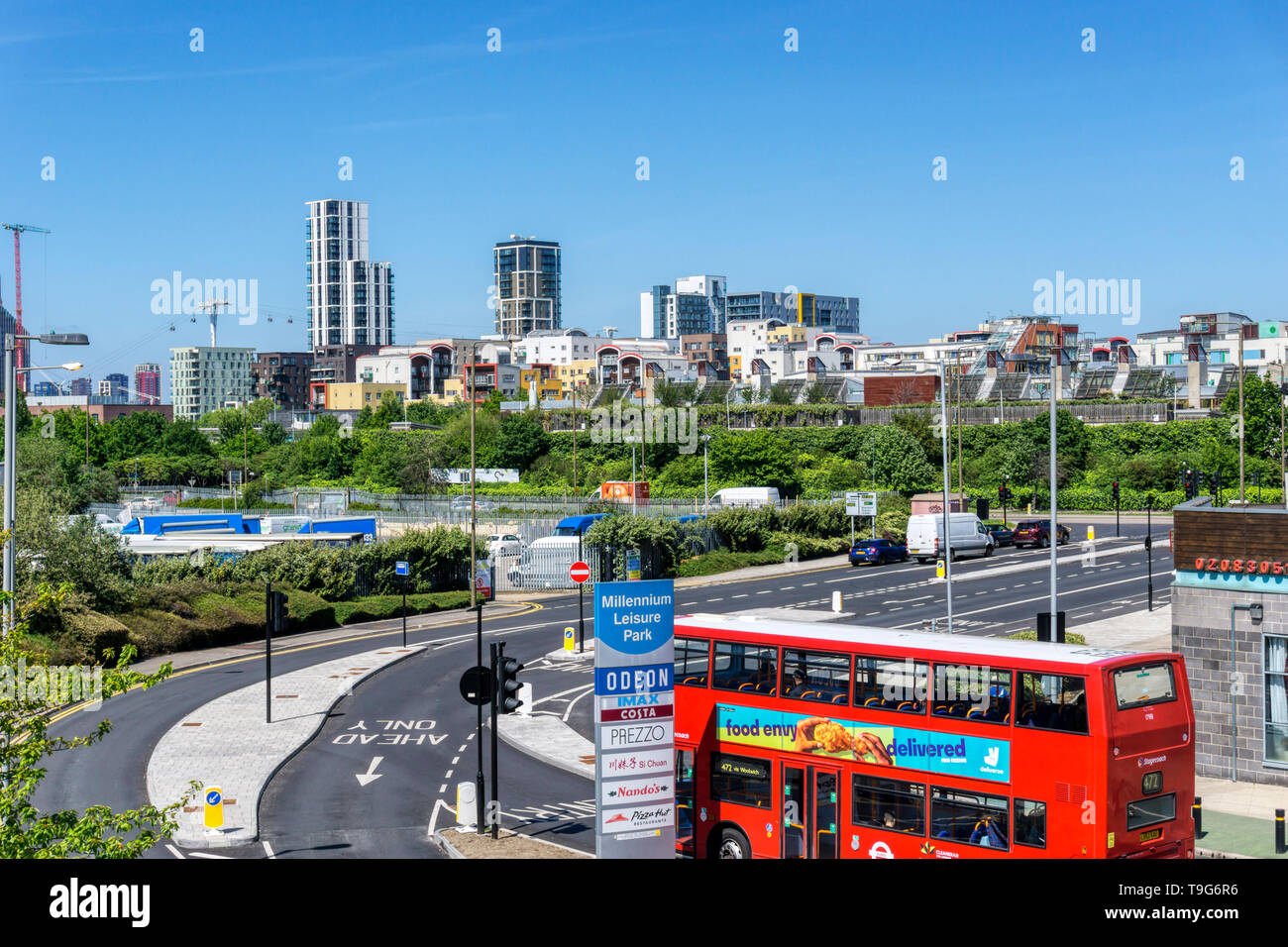 Nouveau développement sur la péninsule de Greenwich. Banque D'Images