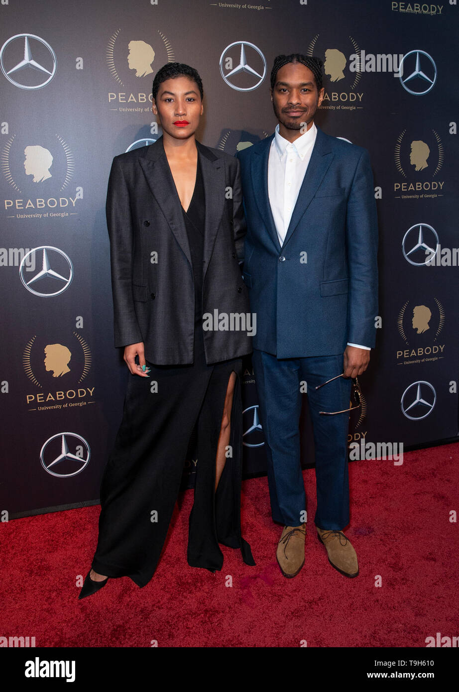 New York, NY - 18 mai 2019 : Naima Ramos Chapman et Terence Nance assister à Peabody Awards 78e assemblée annuelle au Cipriani Wall Street Banque D'Images
