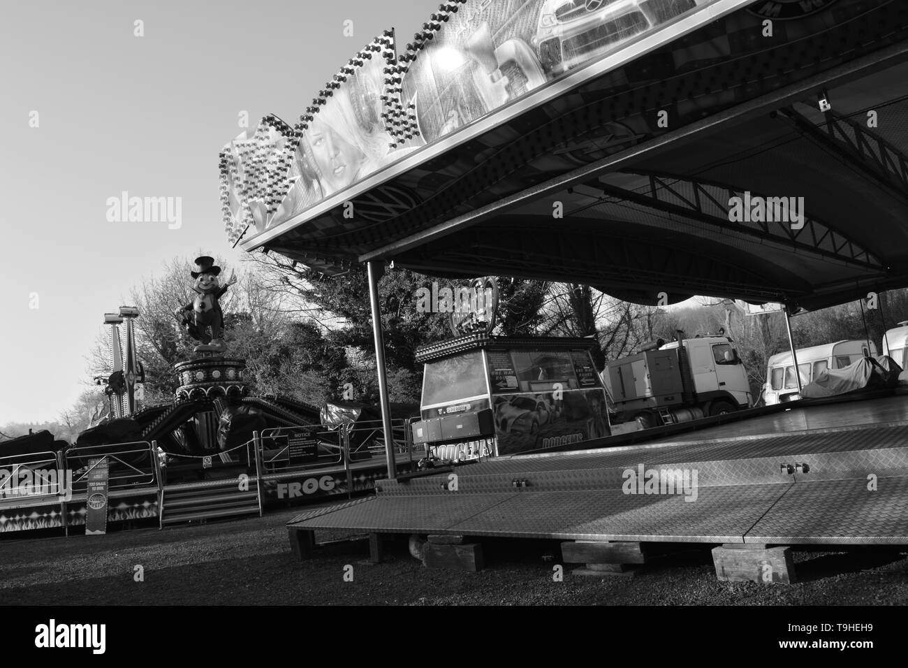 Un champ de foire à Chesham, Buckinghamshire. Banque D'Images