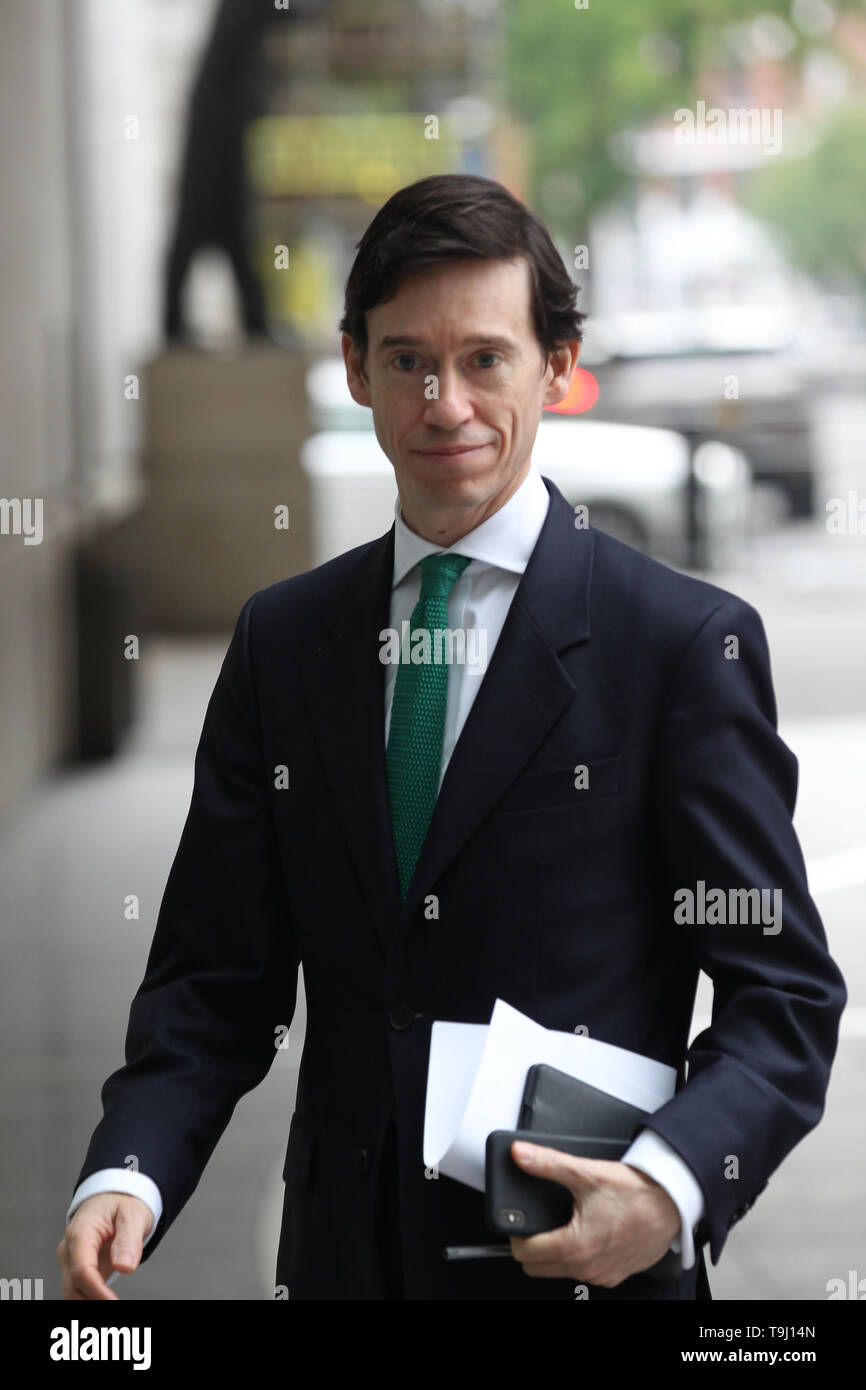 Londres, Royaume-Uni, 19 mai 2019. Rory Stewart Secrétaire d'État au développement international du Royaume-Uni vu aux studios de la BBC à Londres Banque D'Images