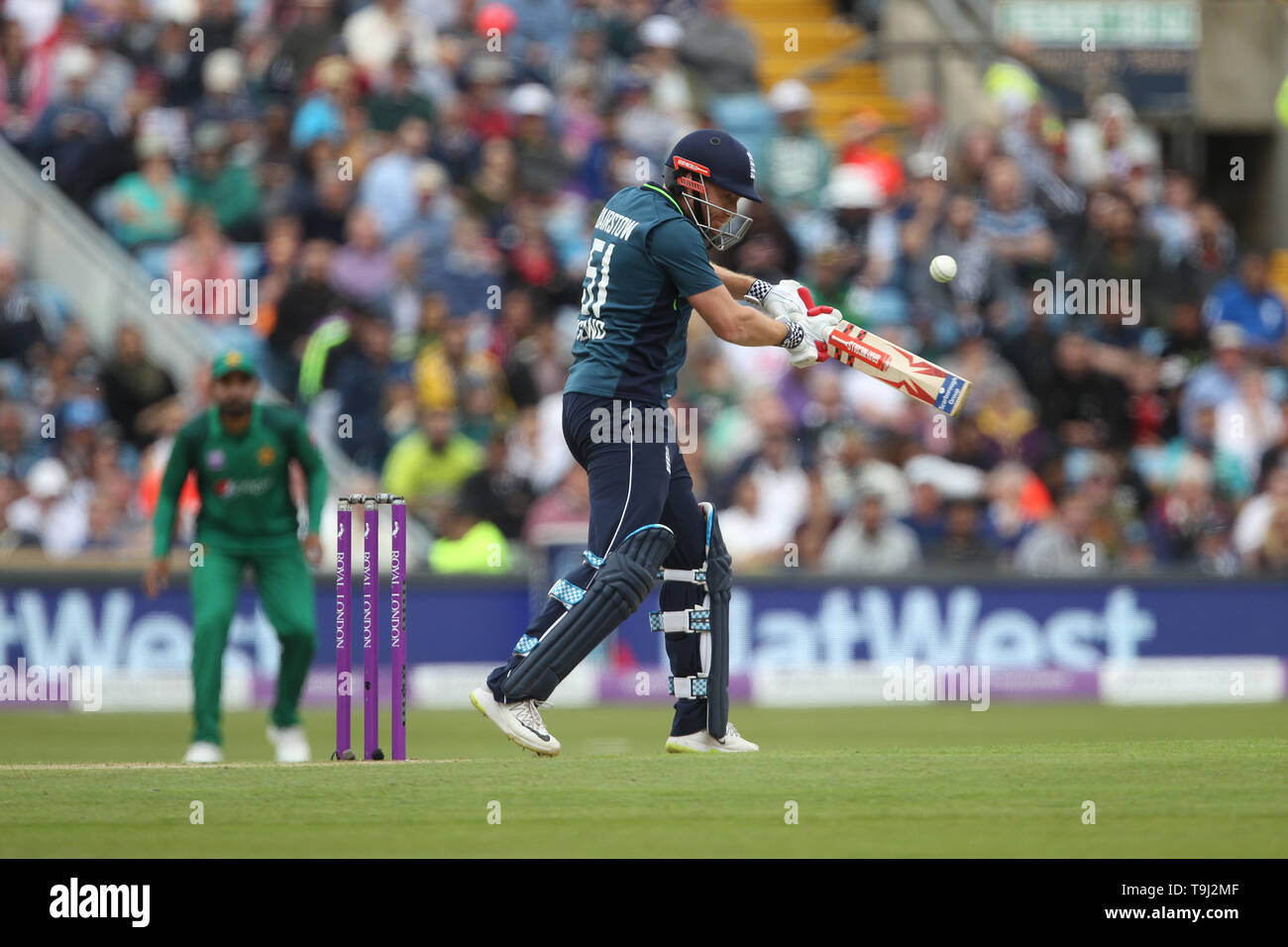 Leeds, UK. 19 mai, 2019. Bairstow Jonny de l'Angleterre lors de la 5e au bâton Royal London un jour match international entre l'Angleterre et le Pakistan à Headingley Carnegie Stadium, Leeds le dimanche 19 mai 2019. Crédit : MI News & Sport /Alamy Live News Banque D'Images