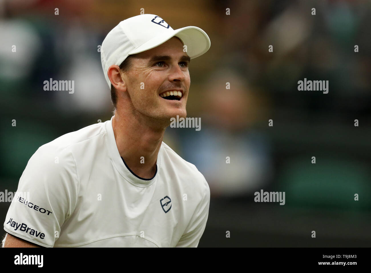 Londres, Royaume-Uni. 19 mai 2019. Les joueurs de tennis de Wimbledon Jour ; Jamie Murray (GBR) sourit pendant son match de double avec Goran Ivanisevic (CRO) : Action de Crédit Plus Sport Images/Alamy Live News Banque D'Images