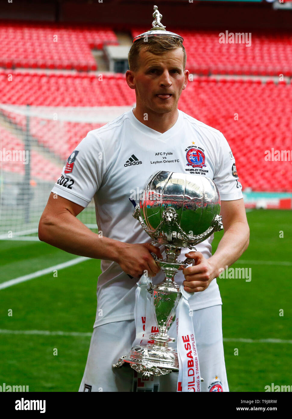 Londres, Royaume-Uni. 19 mai, 2019. Danny Rowe d'AFC Fylde fête marquant son premier but lors d'Bulidbase côtés FA Trophy match final entre l'AFC et Fylde Leyton Orient au stade de Wembley, Londres, le 19 mai 2019 : Crédit photo Action Sport/Alamy Live News Banque D'Images