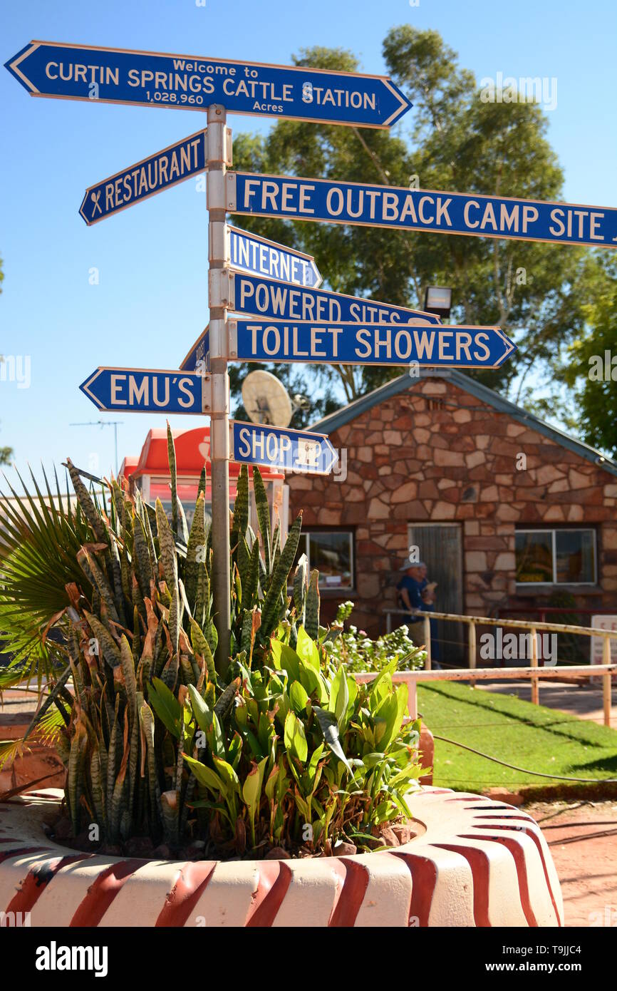 Curtin Springs cattle station. Territoire du Nord. L'Australie Banque D'Images