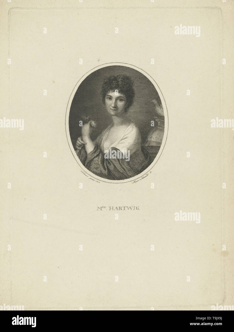 Portrait de l'actrice Friederike Wilhelmine Hartwig (1777-1849). Musée : collection privée. Auteur : Heinrich Friedrich Thomas Schmidt. Banque D'Images