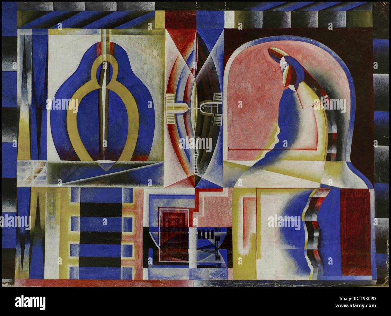 La construction de la composition. Le cycle d'Electroorganism. Musée : Fédération Archives d'état de la littérature et l'Art, Moscou. Auteur : Kliment Nikolaïevitch Redko. Banque D'Images