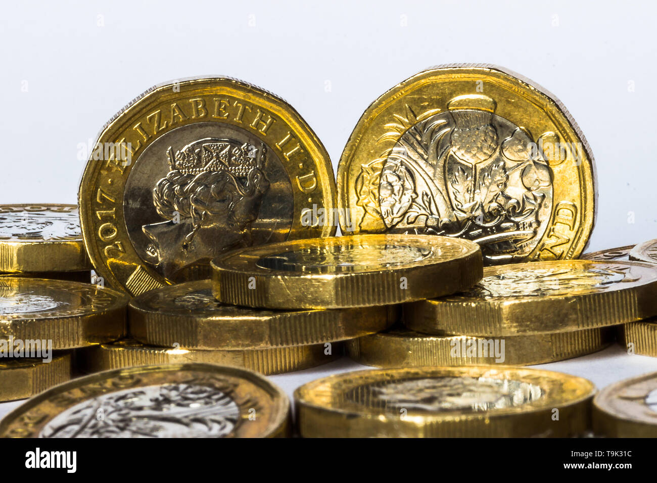 Pièces livre dans une pile. Banque D'Images