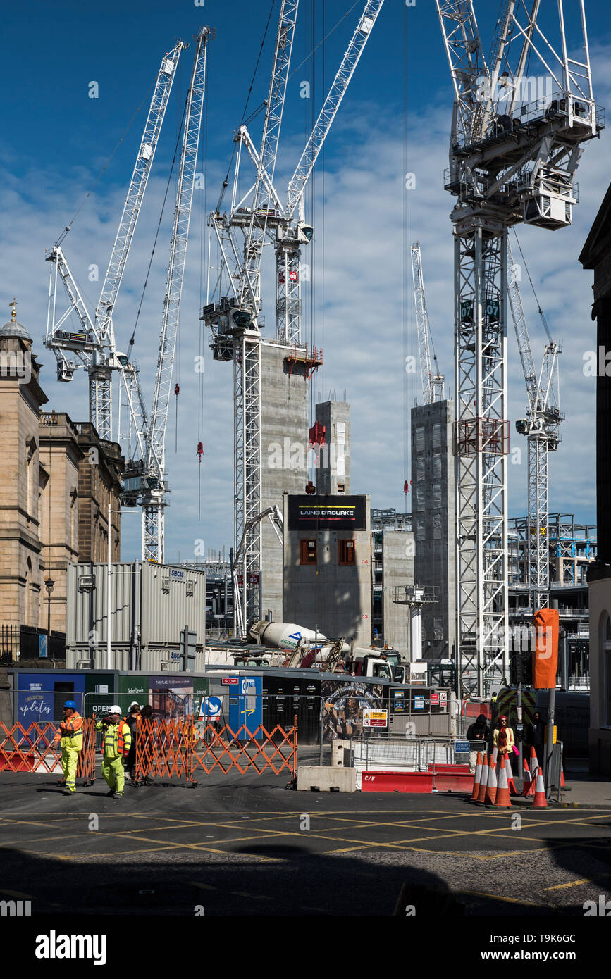 Le réaménagement du centre de St James à l'extrémité est de Princes Street, Édimbourg, Écosse, Royaume-Uni. Banque D'Images