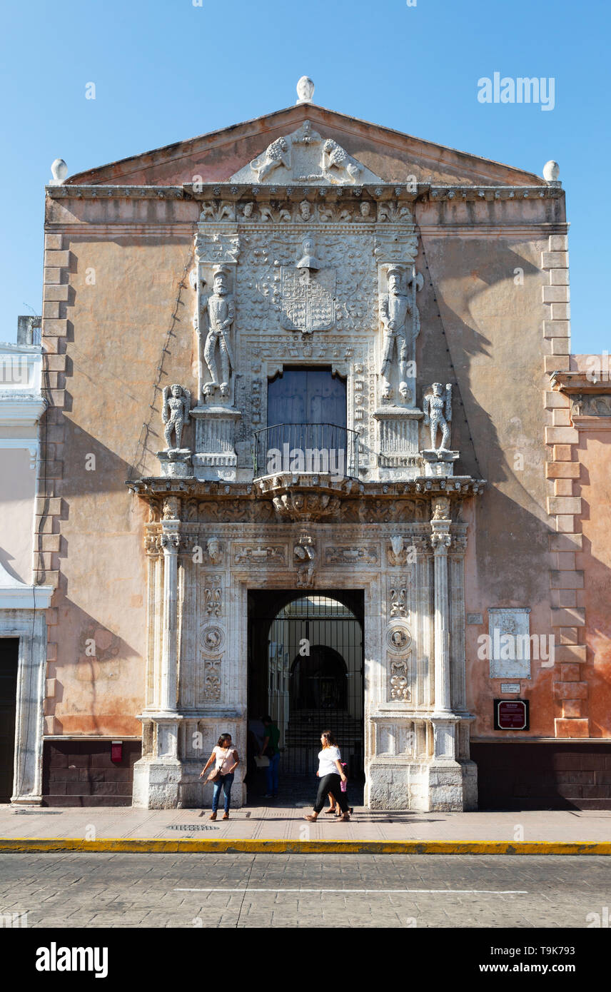 La Chambre de Montejo, une célèbre maison de famille du 18ème siècle dans le centre de Merida, Yucatan, Mexique Amérique Latine Banque D'Images