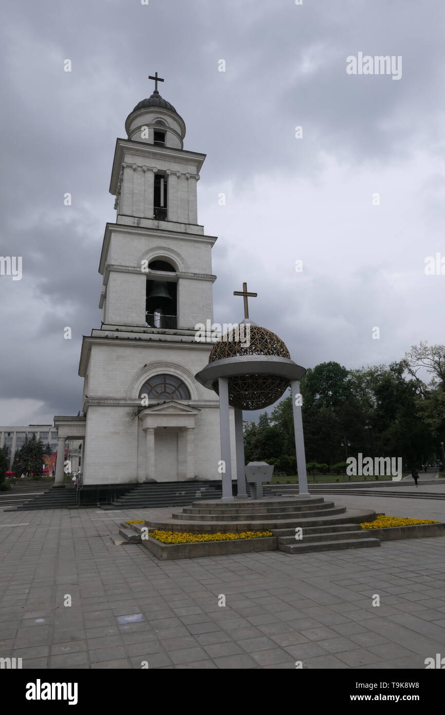 Beffroi de la cathédrale de la Nativité à Chisinau, Moldova Banque D'Images