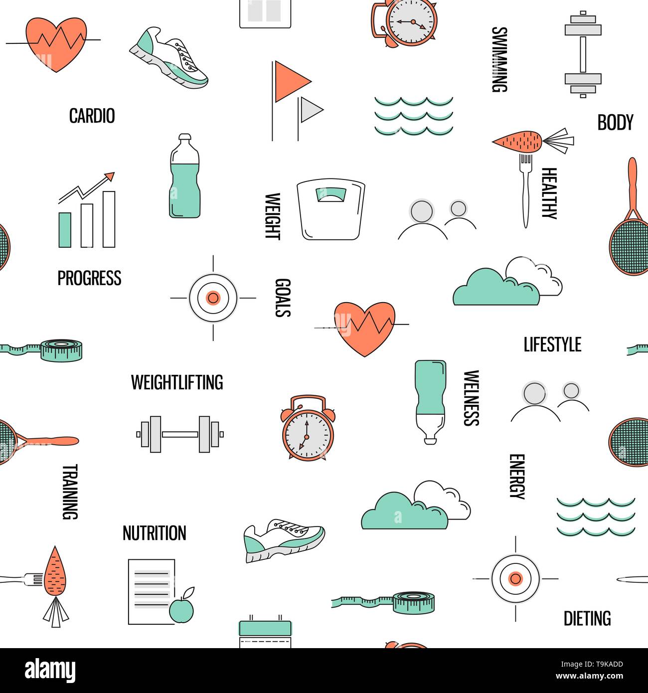Modèle logique pour un club de remise en forme ou de sport Illustration de Vecteur